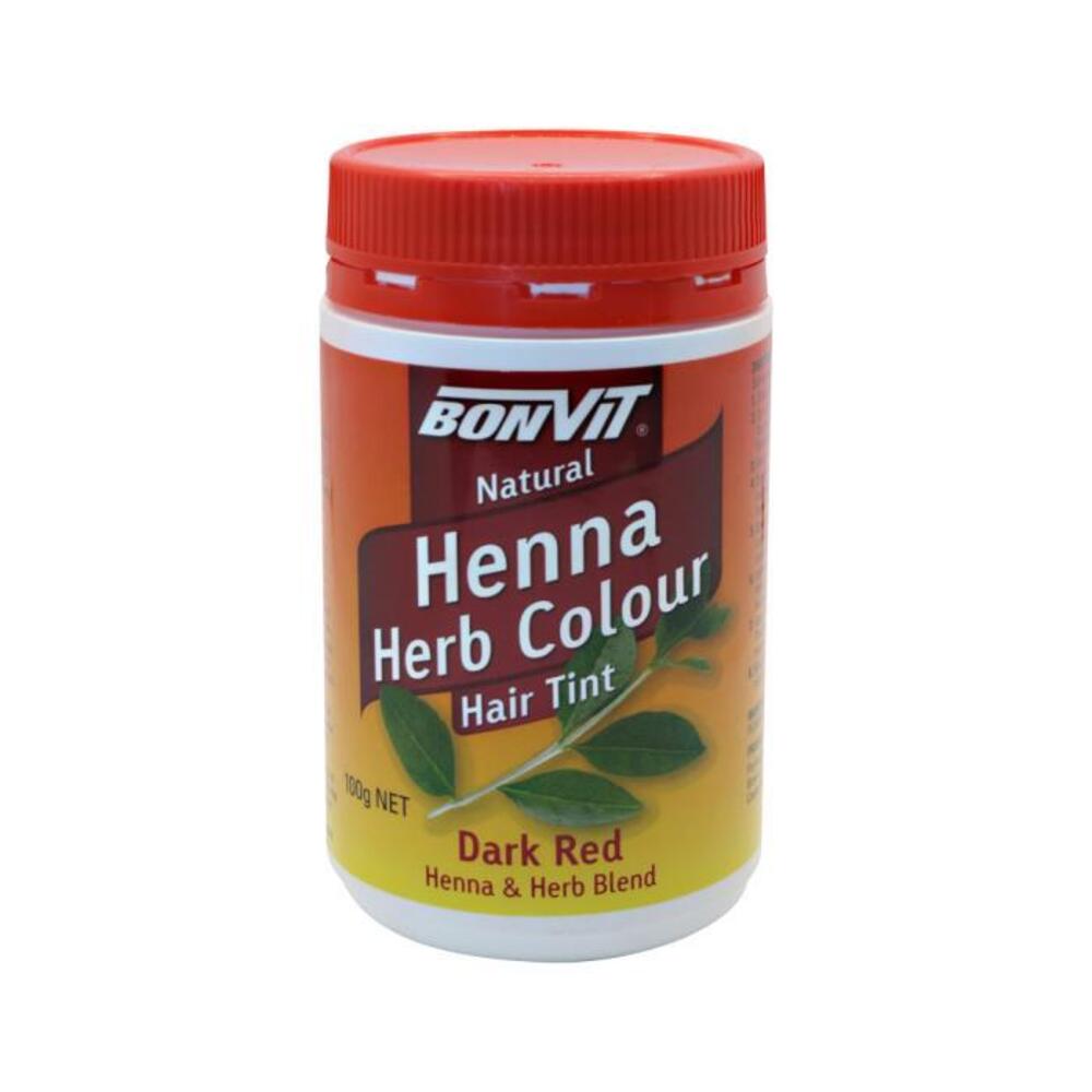 Bonvit Natural Hair Tint Henna Herb Colour (Henna &amp; Herb Blend) Dark Red 100g