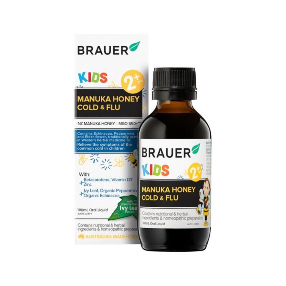 Brauer Kids Manuka Honey Cold &amp; Flu Oral Liquid 100ml