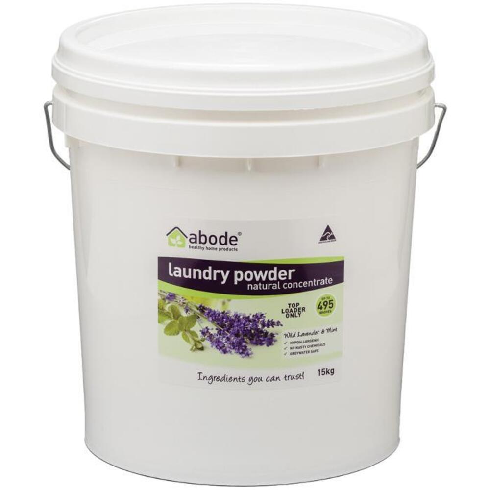 Abode Laundry Powder (Front &amp; Top Loader) Wild Lavender &amp; Mint Bucket 15kg