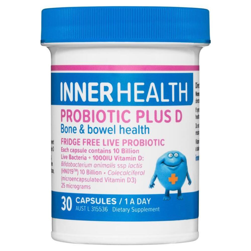 이너 헬스 프로바이오틱 플러스 D 30 캡슐, Inner Health Probiotic Plus D 30 Capsules
