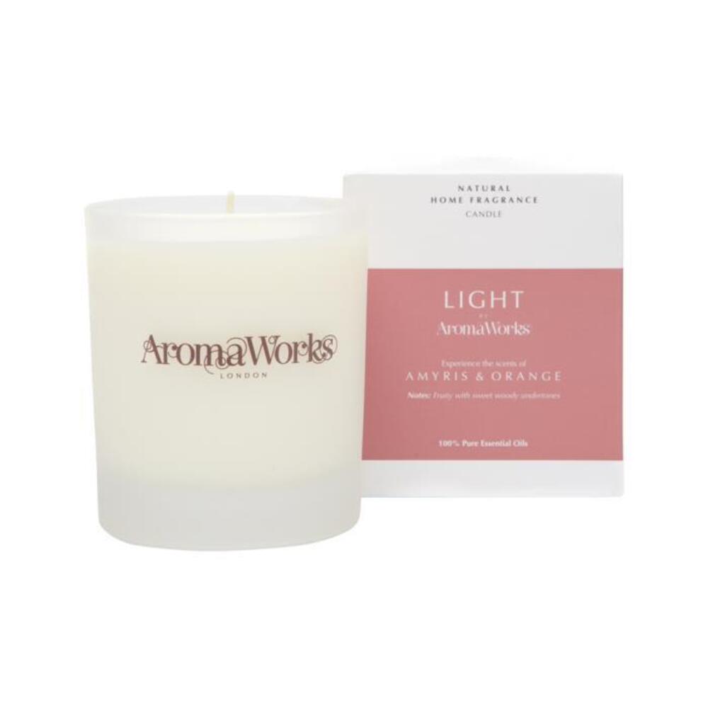 AromaWorks Light Candle Amyris &amp; Orange Medium 220g