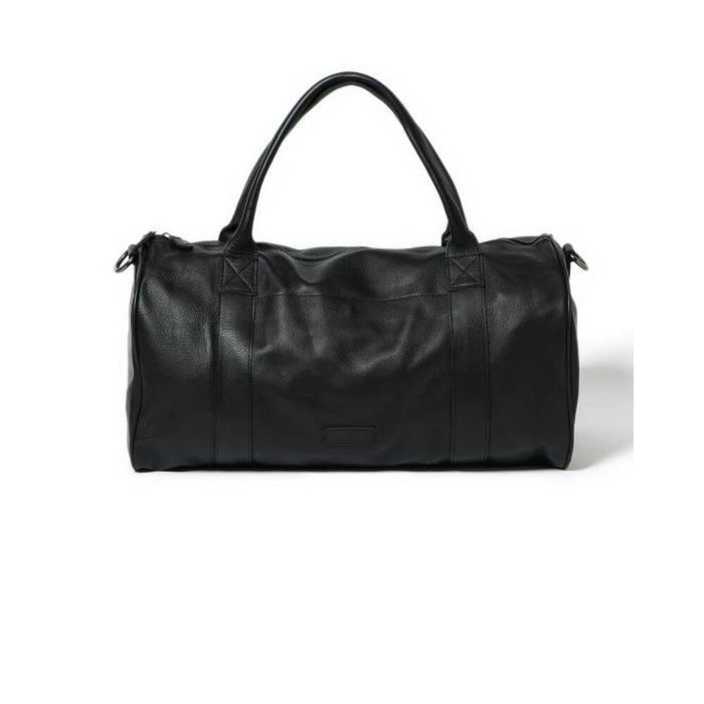 STITCH AND HIDE Globe Weekender Bag BLACK-WOMENS-ACCESSORIES-STITCH-AND-HIDE-BAGS-BACK