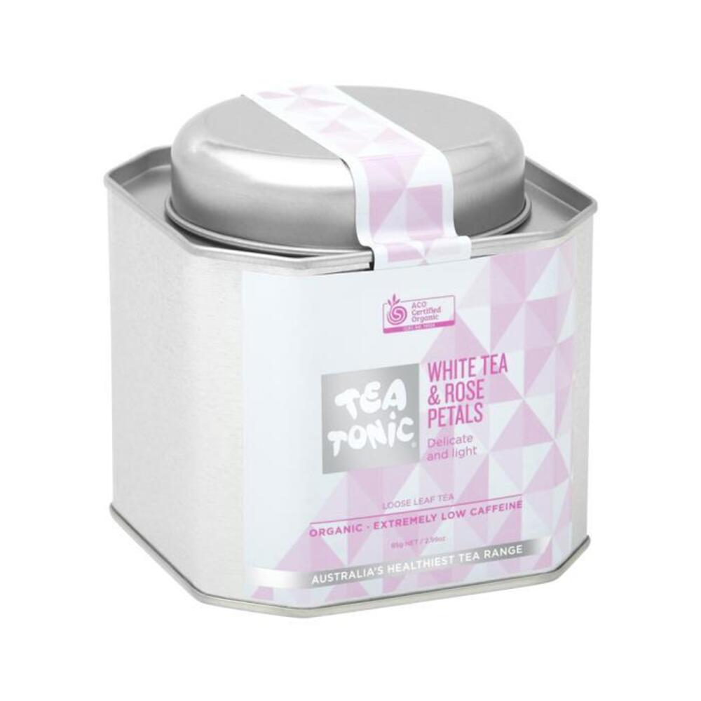 Tea Tonic Organic White Tea &amp; Rose Petals Tea Caddy Tin 85g