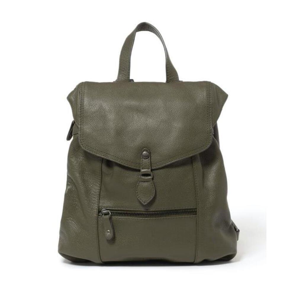 STITCH AND HIDE Willow Backpack OLIVE-WOMENS-ACCESSORIES-STITCH-AND-HIDE-BAGS-BACK