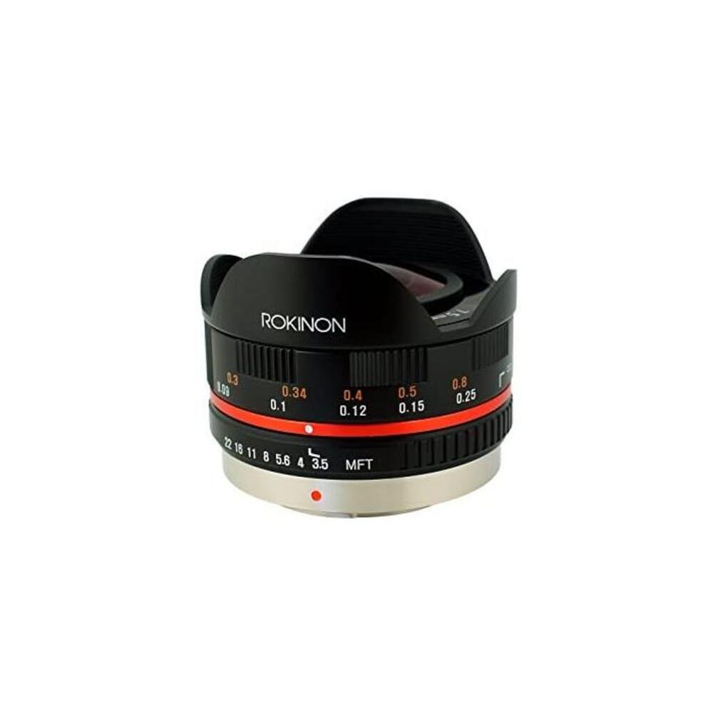 Rokinon FE75MFT-B 7.5mm F3.5 UMC Fisheye Lens for Micro Four Thirds (Olympus Pen and Panasonic), Black B005TOU804