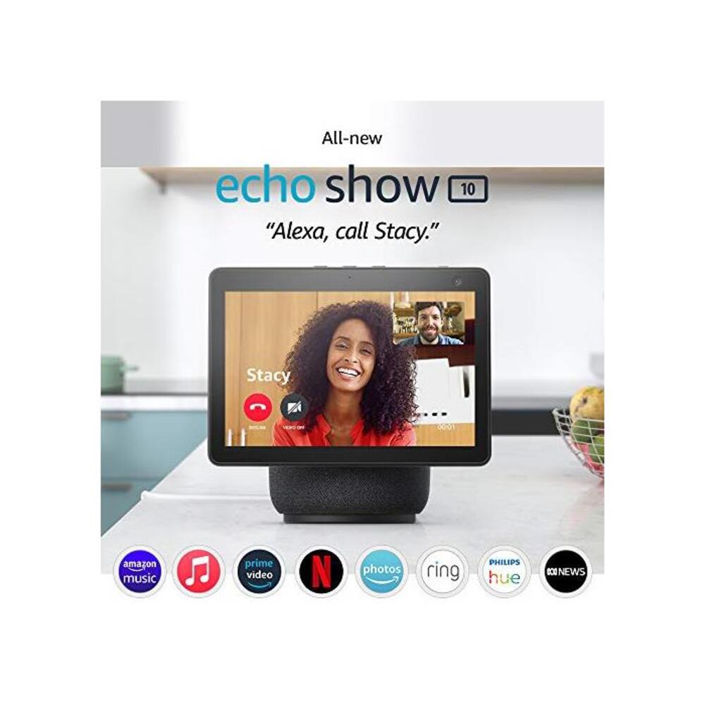 All-new Echo Show 10 (3rd Gen) HD smart display with motion and Alexa Charcoal B084NTF5ZY