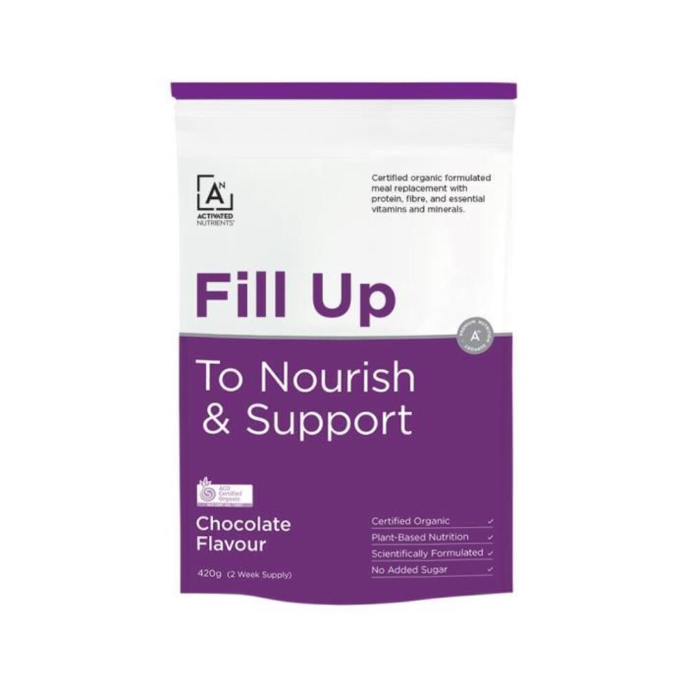 Activated Nutrients Organic Fill Up (To Support &amp; Nourish) Chocolate 420g