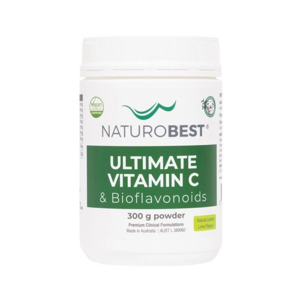 NaturoBest Ultimate Vitamin C &amp; Bioflavonoids Lemon Lime Flavour 300g
