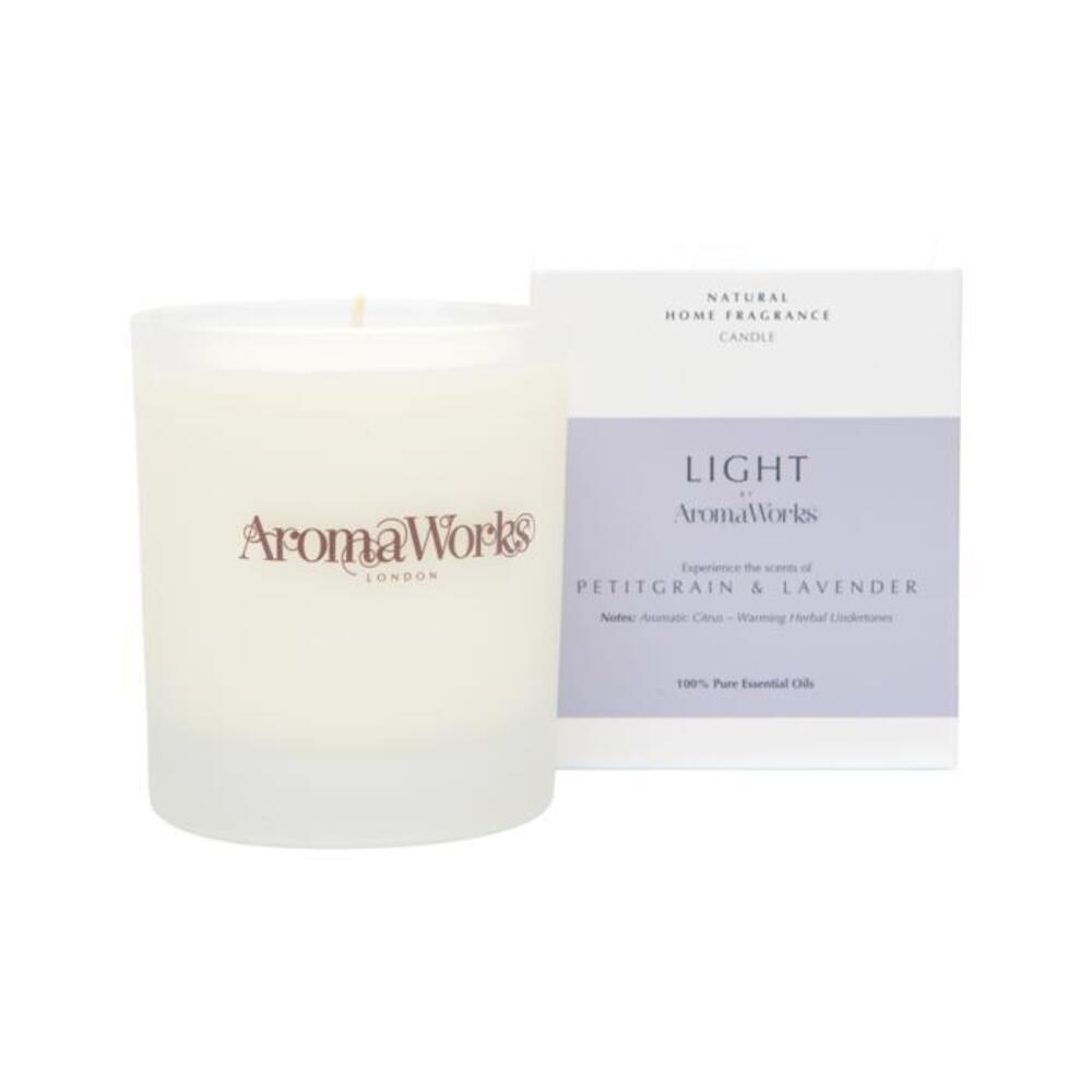 AromaWorks Light Candle Petitgrain &amp; Lavender Medium 220g