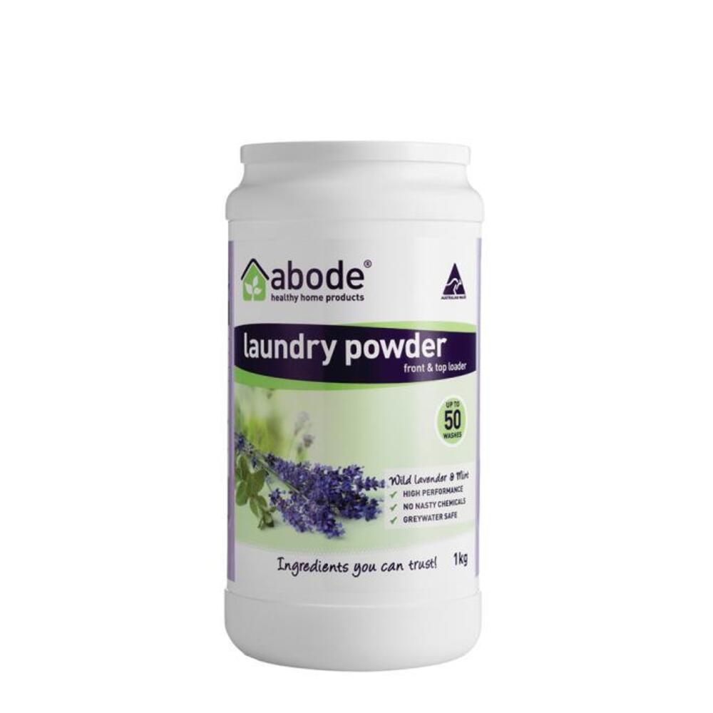 Abode Laundry Powder (Front &amp; Top Loader) Wild Lavender &amp; Mint 1kg