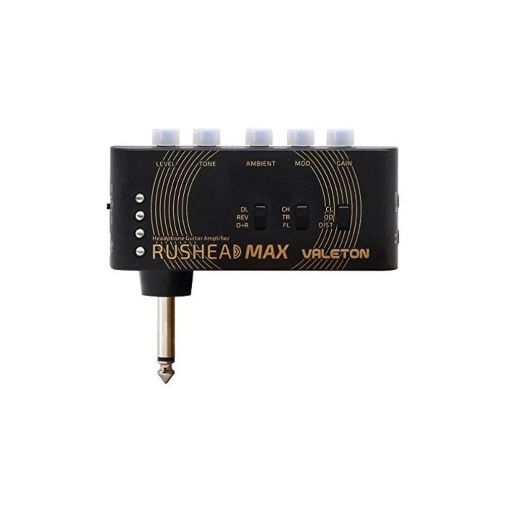 Valeton Rushead Max USB Chargable Portable Pocket Guitar Bass Headphone Amp Carry-On Bedroom Plug-In Multi-Effects B07W3K92ZM