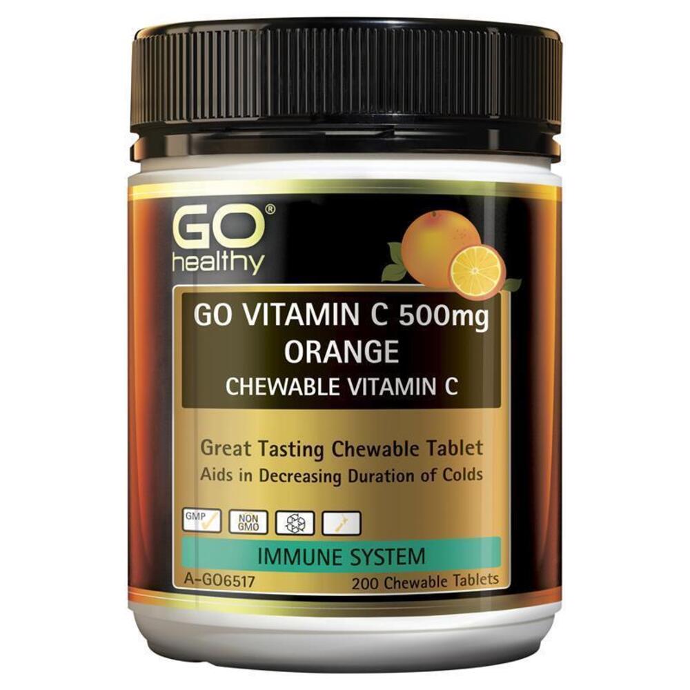 고헬씨 비타-C 500mg 오렌지 200 츄어블 GO Healthy Vita-C 500mg Orange 200 Chewable