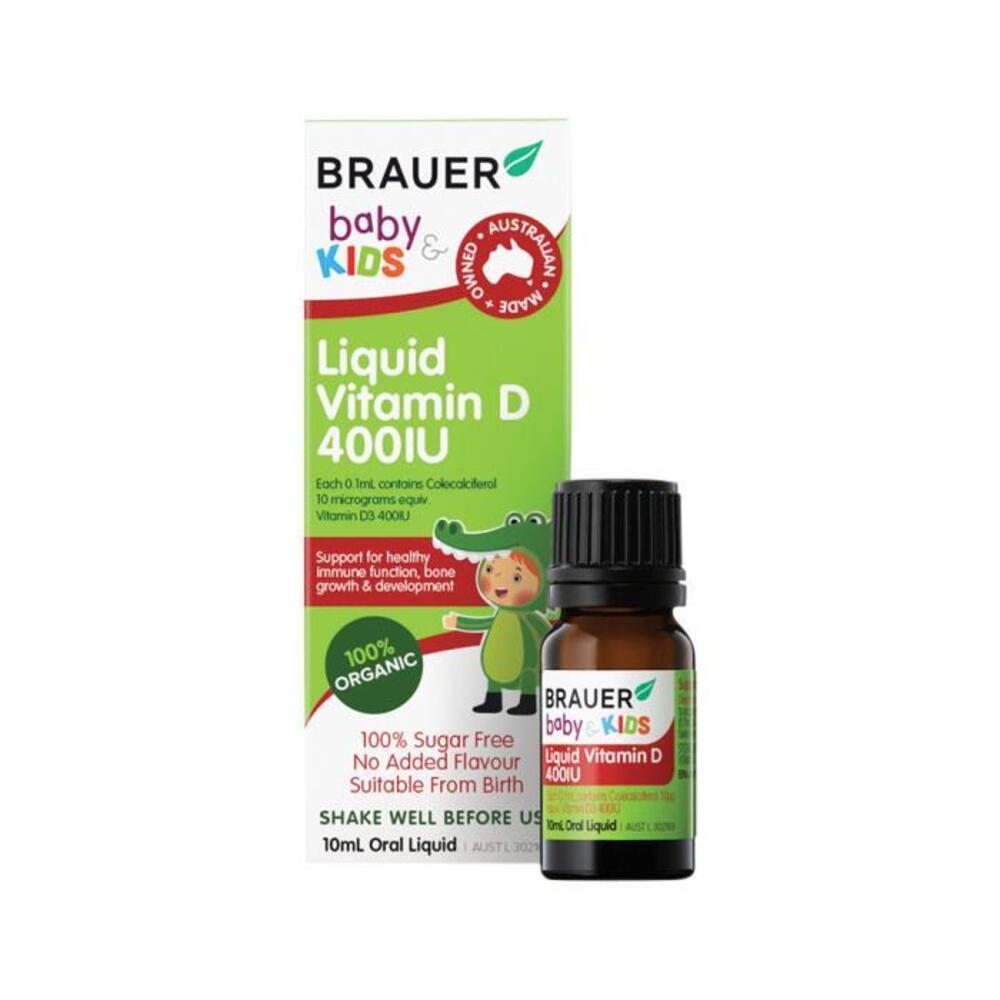 Brauer Baby &amp; Kids Liquid Vitamin D 400IU Oral Liquid 10ml
