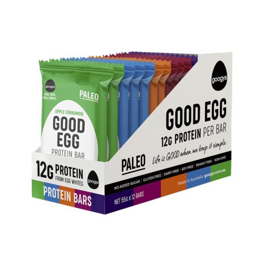 Googys Good Egg Protein Bar Mixed 55g x 12 Display
