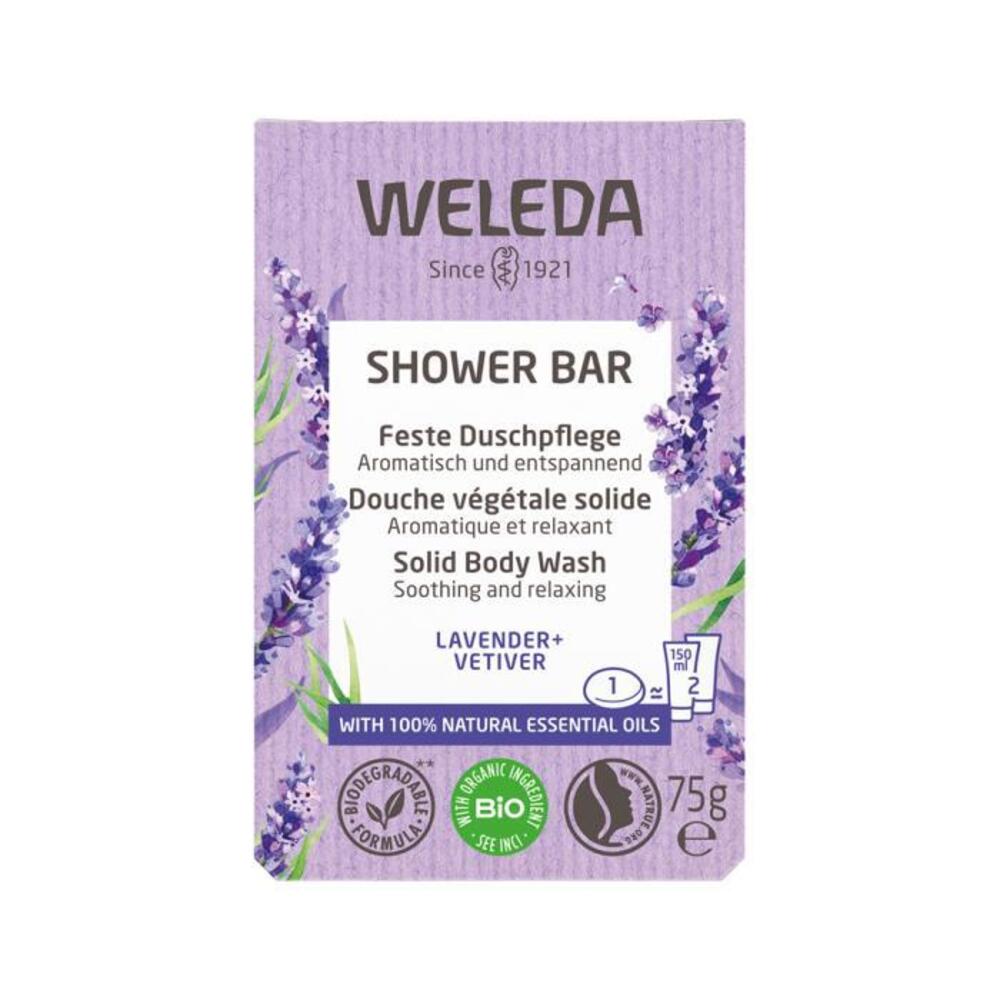 Weleda Organic Shower Bar (Solid Body Wash) Lavender + Vetiver 75g