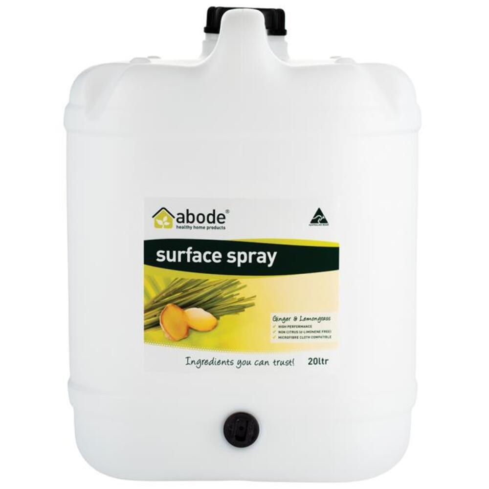 Abode Surface Spray Ginger &amp; Lemongrass Drum with Tap 20L