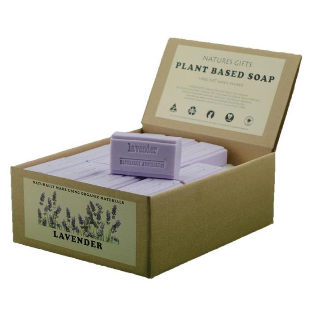 Clover Fields Natures Gifts Plant Based Soap Australian Lavender 100g x 36 Display