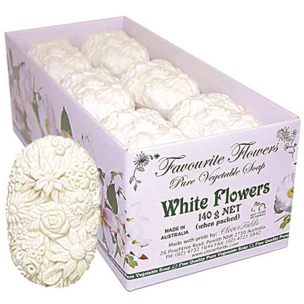 Clover Fields Favourite Flower (Pure Vegetable Soap) White Flower 140g x 12 Display
