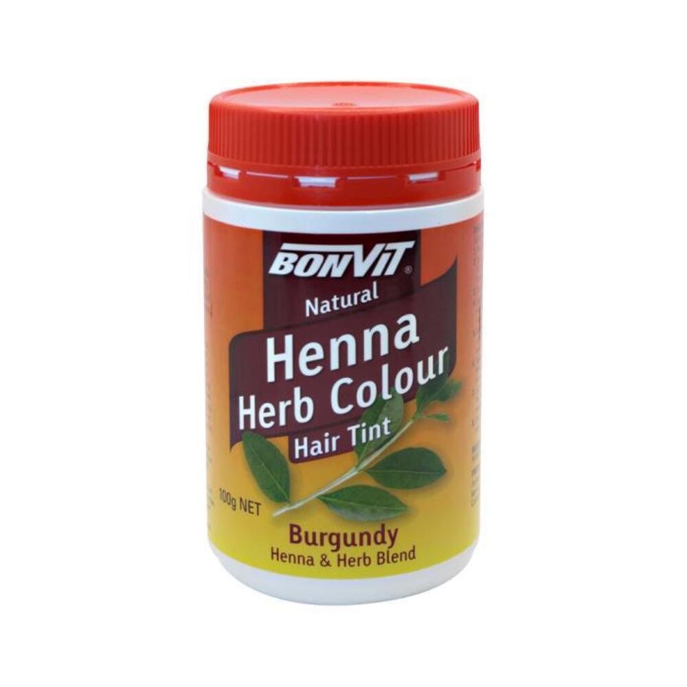 Bonvit Natural Hair Tint Henna Herb Colour (Henna &amp; Herb Blend) Burgundy 100g
