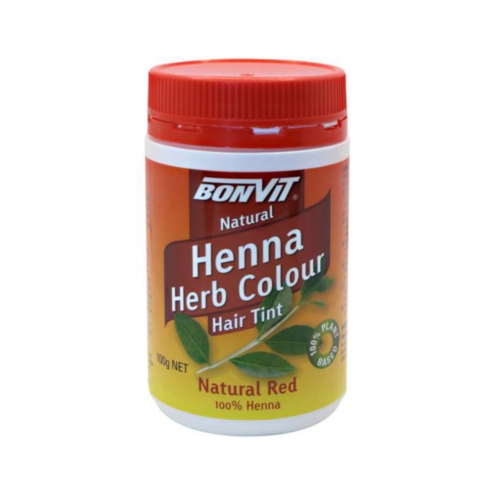 Bonvit Natural Hair Tint Henna Herb Colour (100% Henna) Natural Red 100g