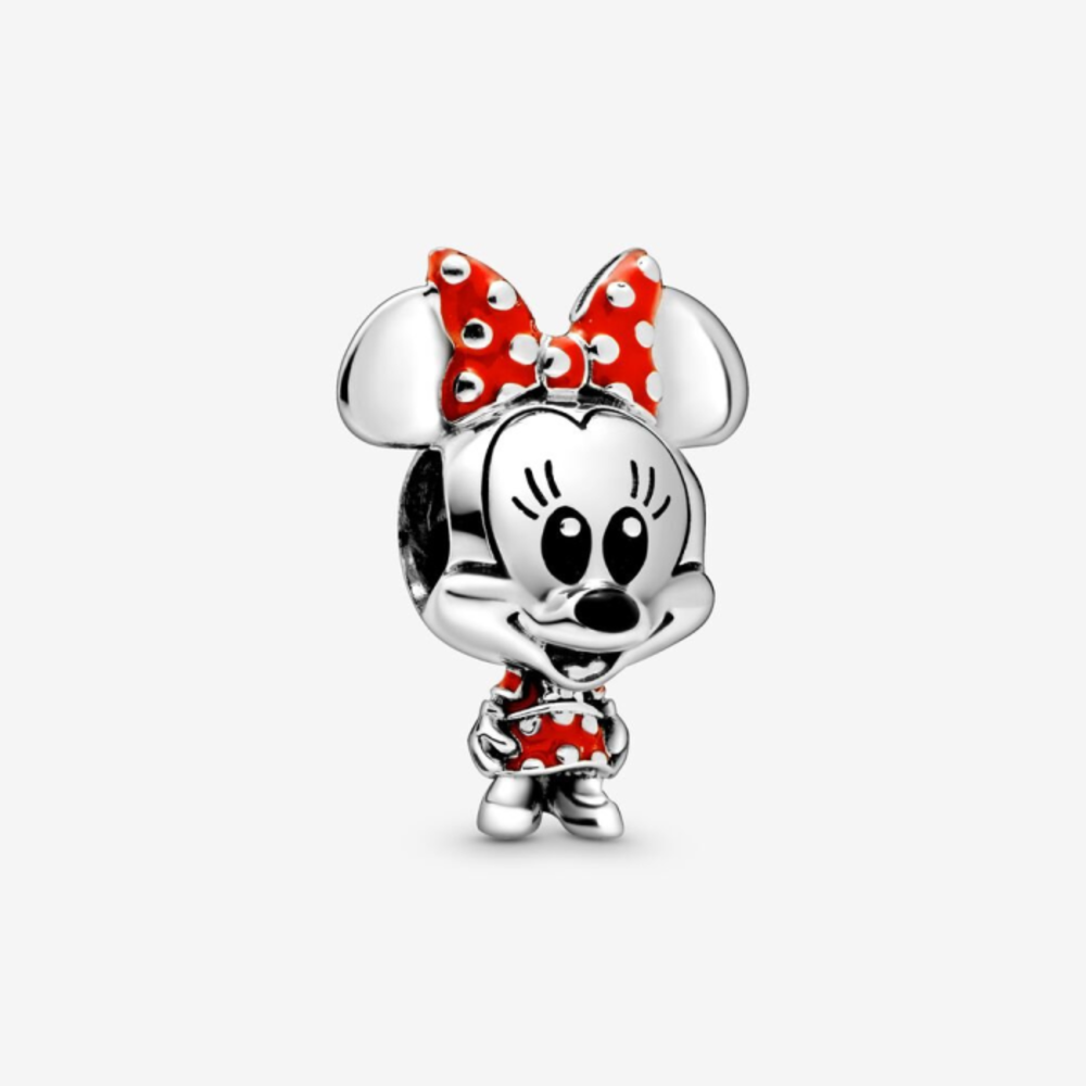 판도라 디즈니 미니 마우스 도티드 드레스 &amp; 보우 참 798880C02, Pandora Disney Minnie Mouse Dotted Dress &amp; Bow Charm 798880C02