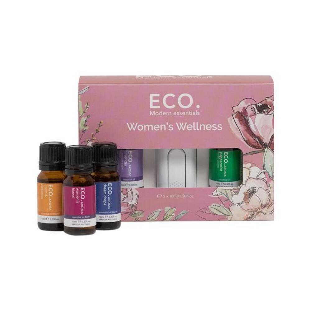 ECO. Modern Essentials Essential Oil with Petite Mist Diffuser Womens Wellness Collection 10ml x 5 Pack