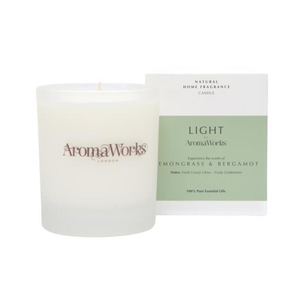 AromaWorks Light Candle Lemongrass &amp; Bergamot Medium 220g
