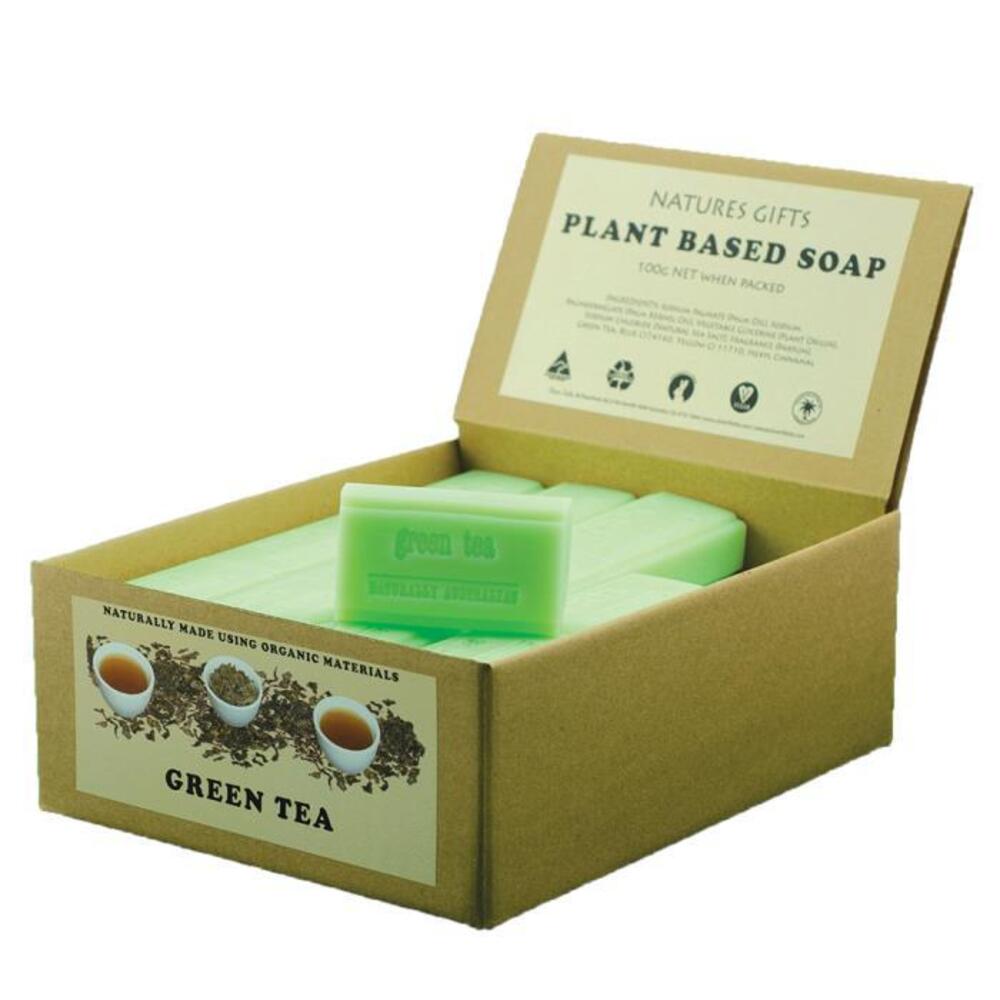 Clover Fields Natures Gifts Plant Based Soap Green Tea 100g x 36 Display