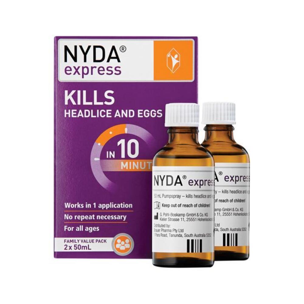 Brauer Nyda Express (Kills Headlice and Eggs) 50ml x 2 Pack