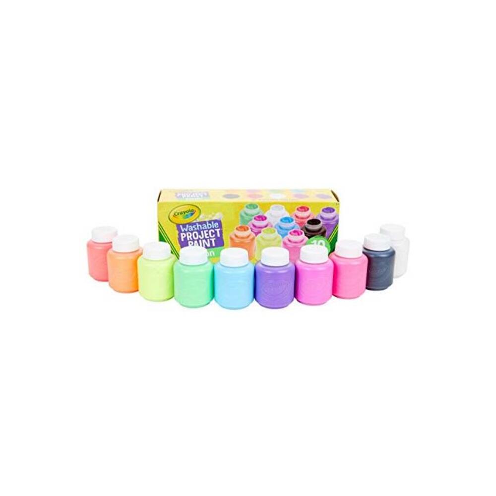 CRAYOLA 54-2390 Washable Neon Paint, Art Tools, 10 Bright Colours, Children Art &amp; Craft, projects, artist, students, creativity B00FY2O7M6