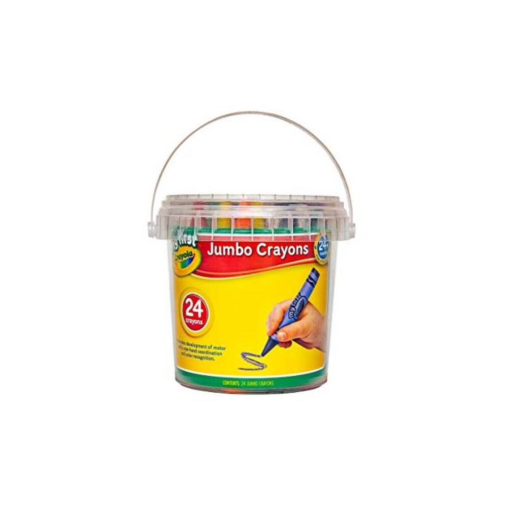 Crayola My First Jumbo Crayons, 24 pack with storage tub, Designed for little hands, Creative Play, Perfect for Junior Artists and Preschool, Suitable for Children Aged 2+ B0753DZ7TY