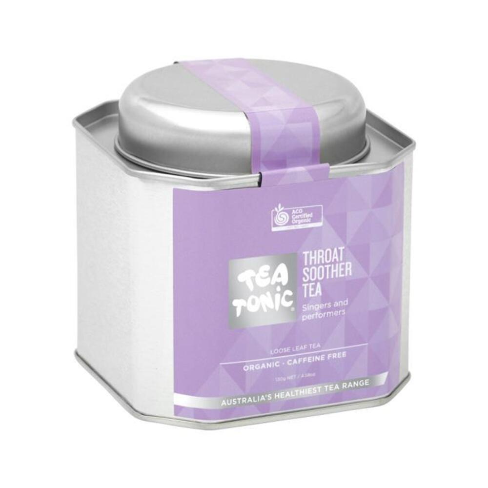 Tea Tonic Organic Throat Soother Tea Caddy Tin 130g