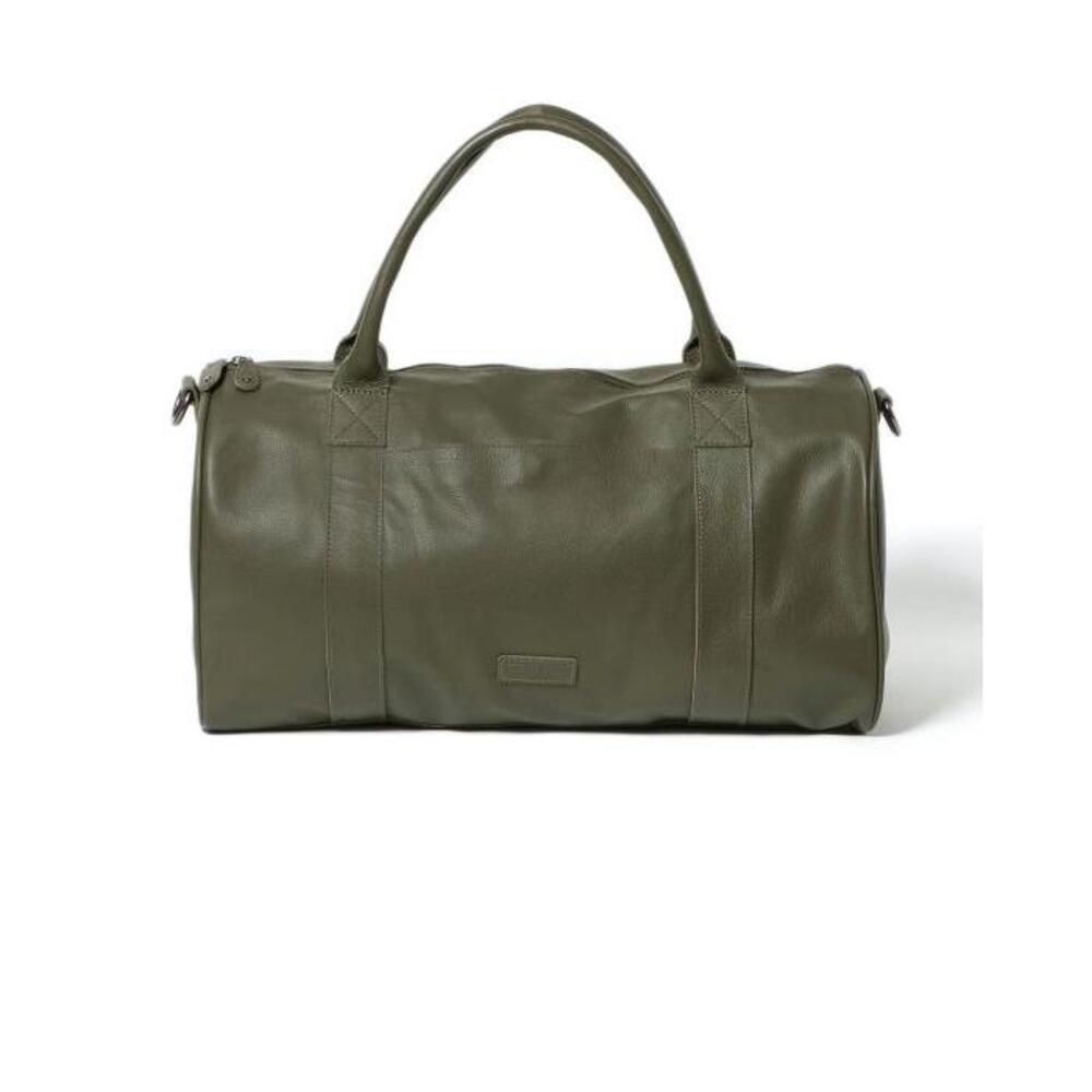 STITCH AND HIDE Globe Weekender Bag OLIVE-WOMENS-ACCESSORIES-STITCH-AND-HIDE-BAGS-BACK