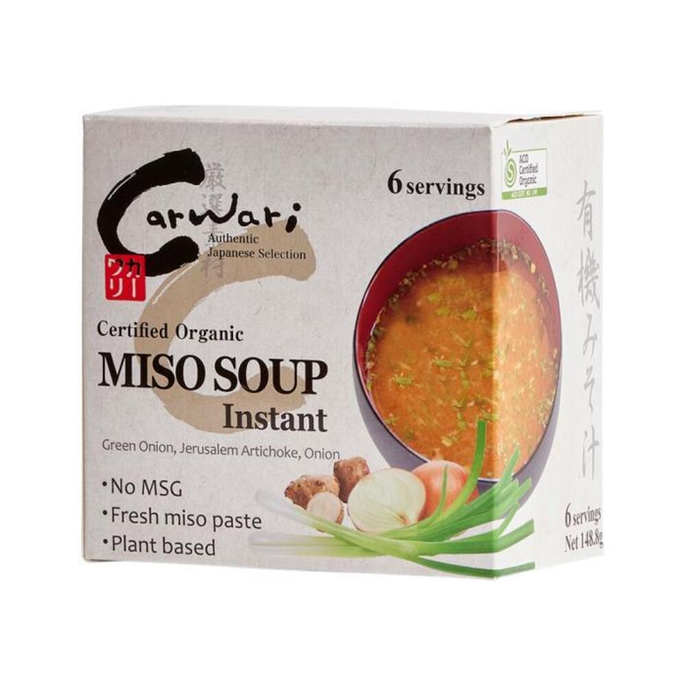 Carwari Organic Miso Soup Instant x 6 Serves (148.8g net)