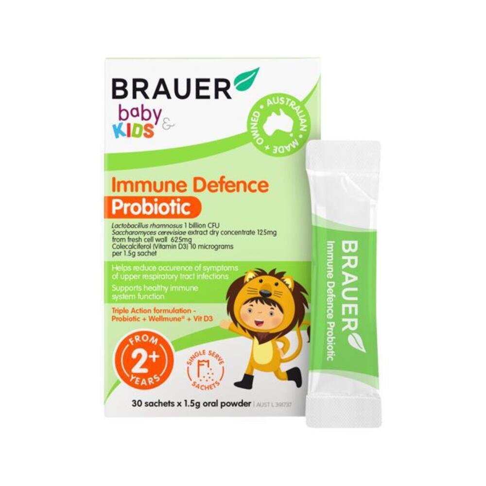 Brauer Baby &amp; Kids Immune Defence Probiotic Oral Powder Sachets 1.5g x 30 Pack