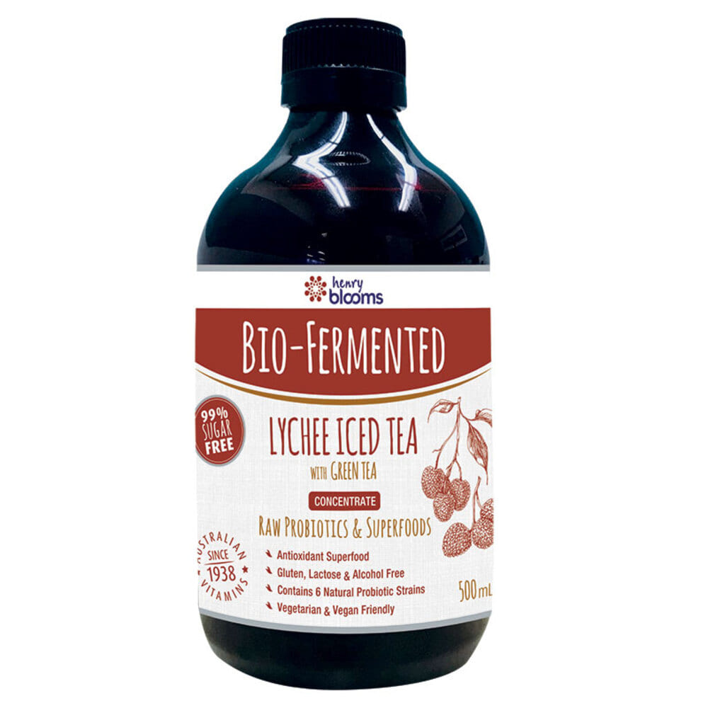 블룸스 바이오 퍼멘티드 리치 아이스 티 + 녹차 500ml Blooms Bio Fermented Lychee Ice Tea with Greentea 500ml