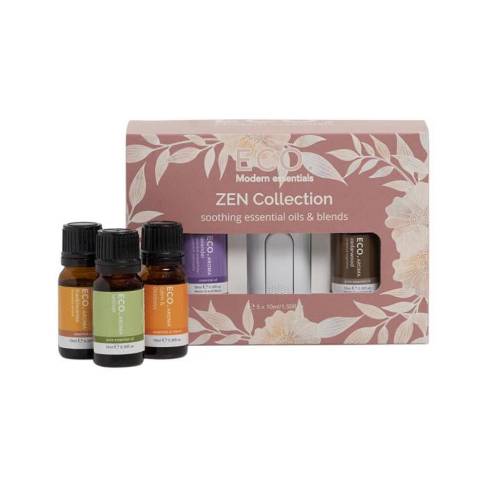 ECO. Modern Essentials Essential Oil with Petite Mist Diffuser Zen Collection 10ml x 5 Pack