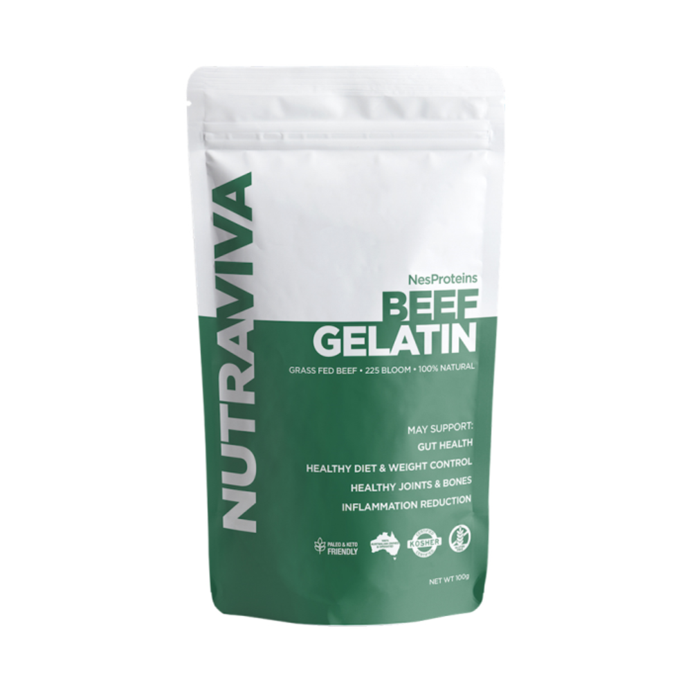 누트라비바 네스프로틴 비프 젤라틴 (그라스 페드) 100g, NutraViva NesProteins Beef Gelatin (Grass Fed) 100g