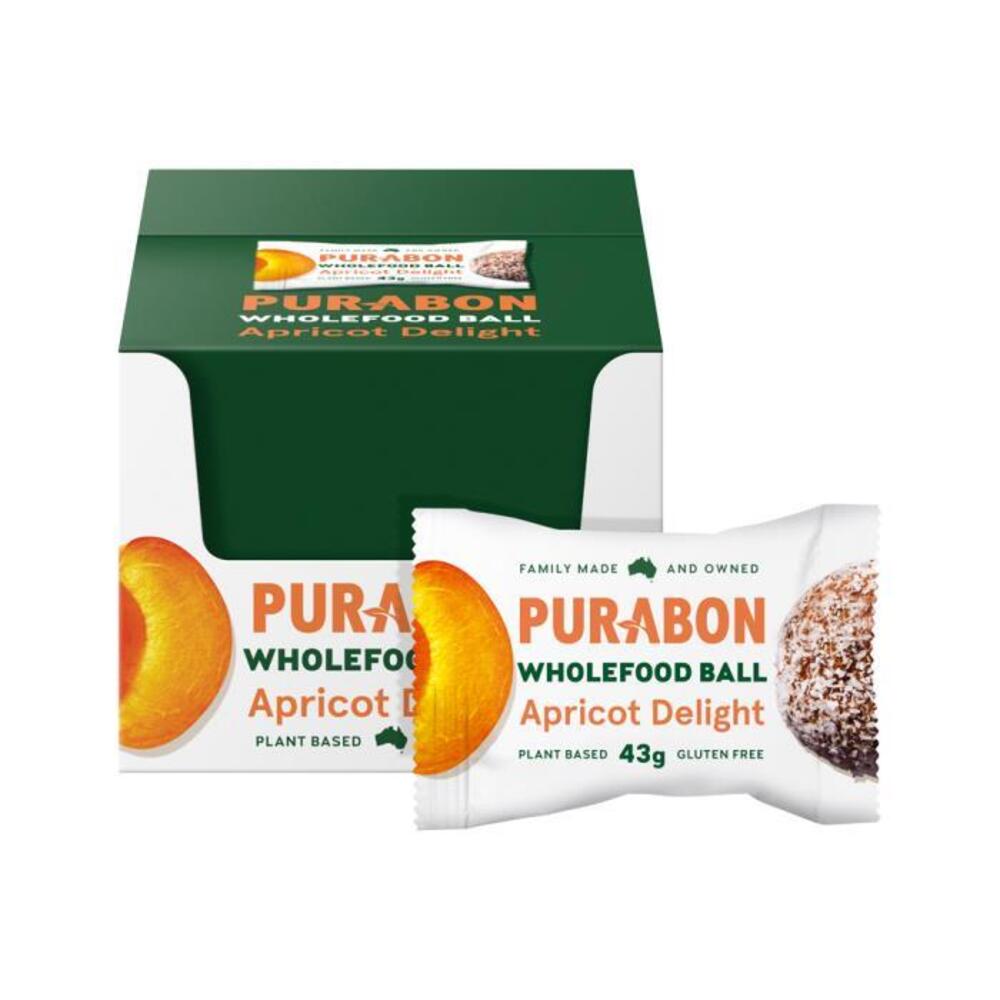 Purabon Wholefood Balls Apricot Delight 43g x 12 Display