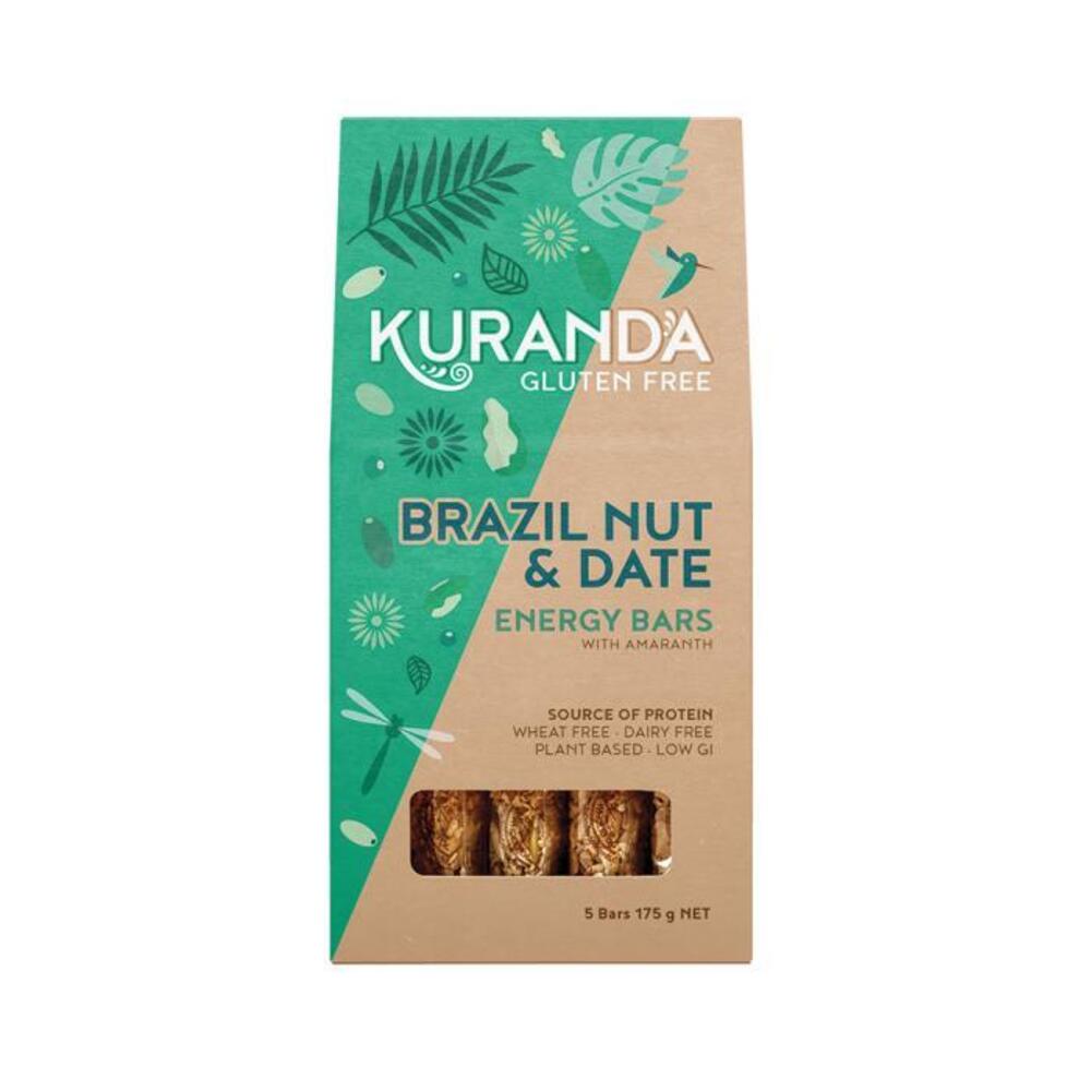 Kuranda Wholefoods Gluten Free Energy Bars Brazil Nut &amp; Date 35g x 5 Pack