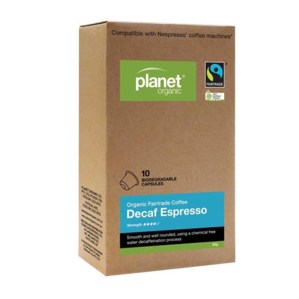 Planet Organic Organic Coffee Capsules Espresso Decaf x 10 Pack