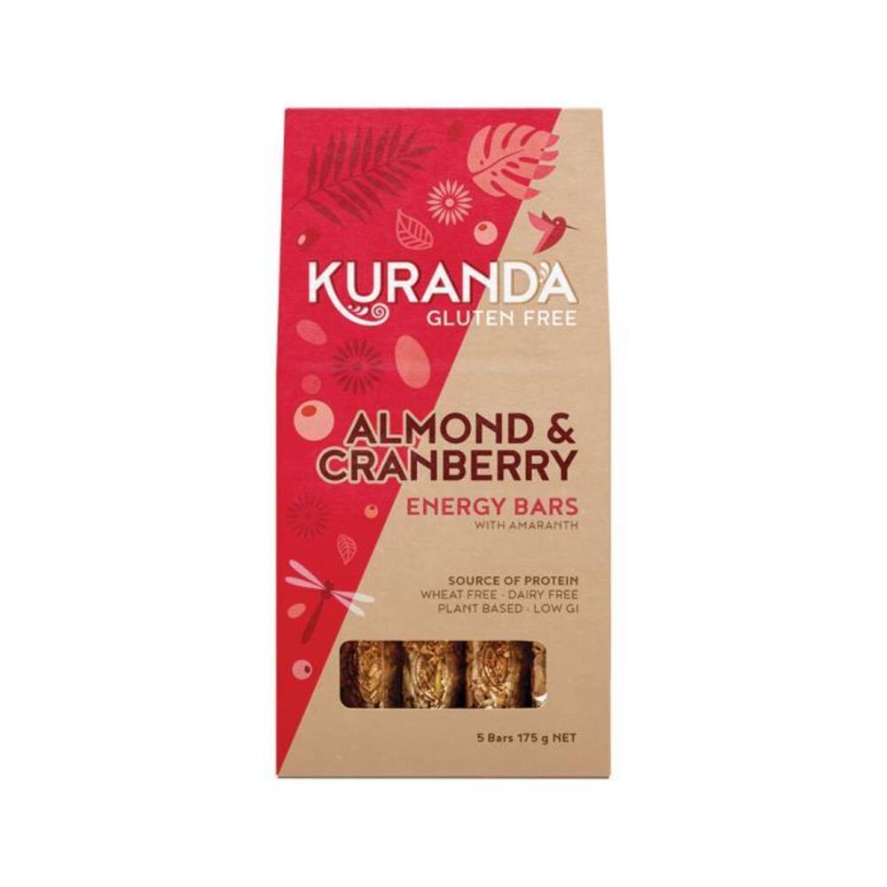 Kuranda Wholefoods Gluten Free Energy Bars Almond &amp; Cranberry 35g x 5 Pack