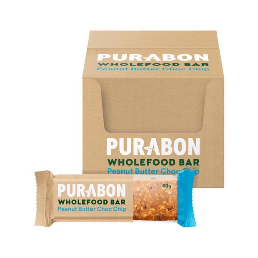 Purabon Wholefood Bar Peanut Butter Choc Chip 60g x 15 Display