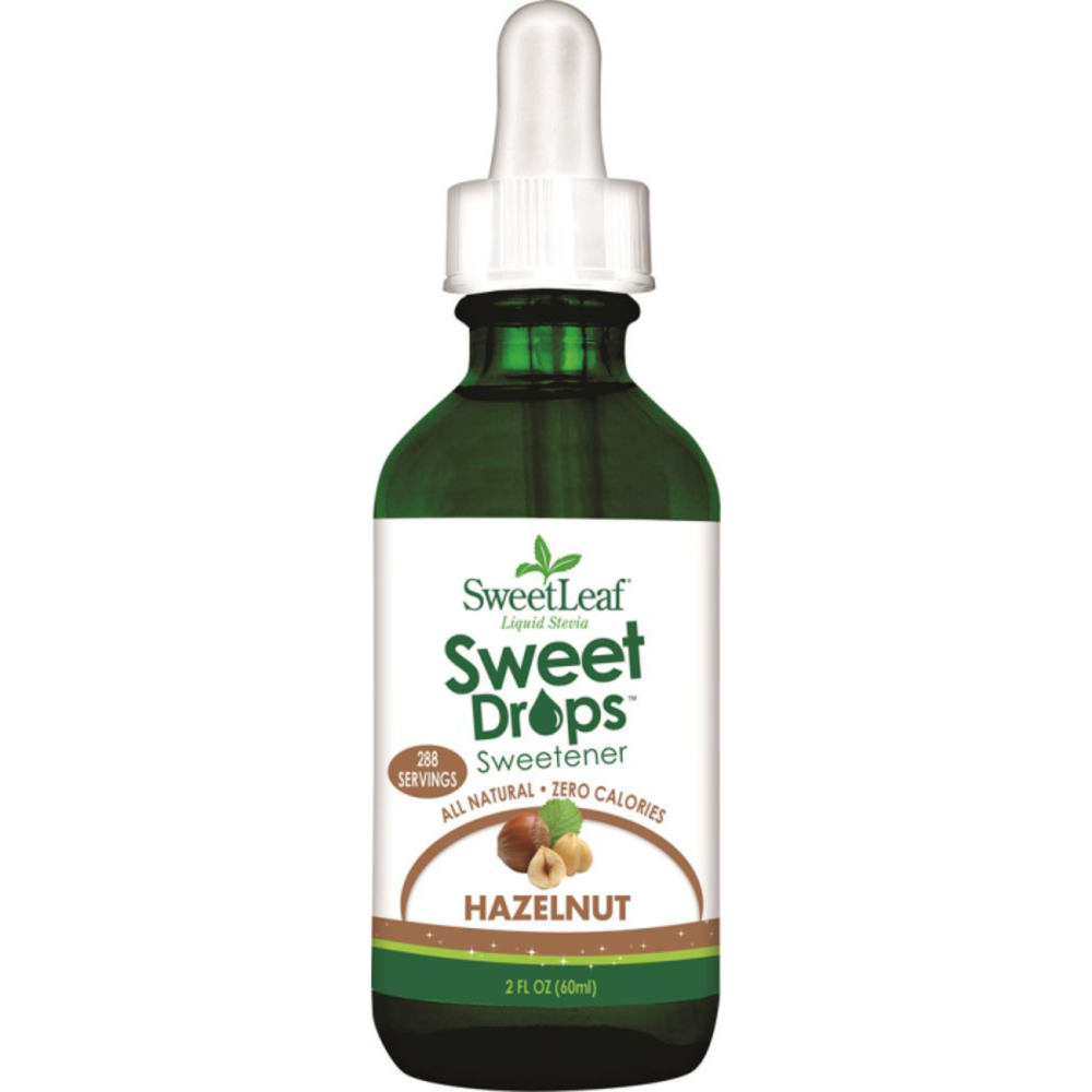 스윗 리프 스윗 드롭 스테비아 리퀴드 헤이즐넛 60mL, Sweet Leaf Sweet Drops Stevia Liquid Hazelnut 60ml