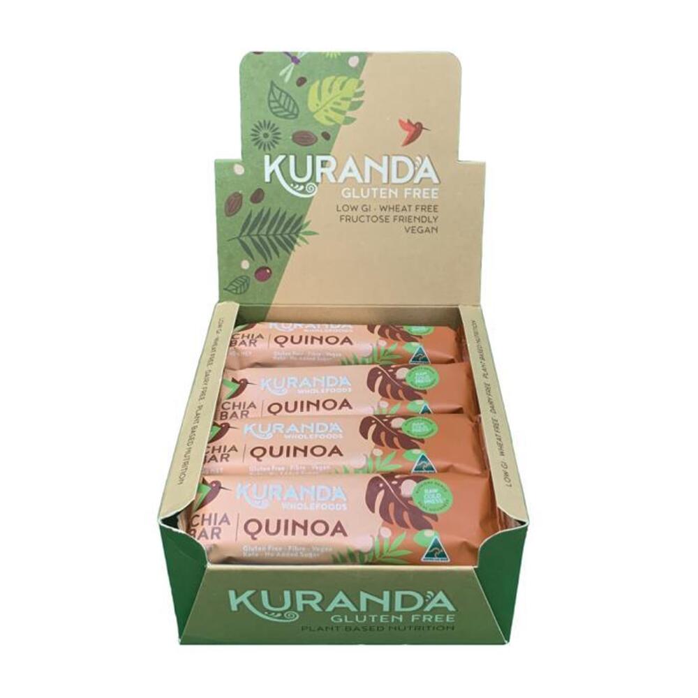 Kuranda Wholefoods Gluten Free Chia Bars Chia &amp; Quinoa 40g x 16 Display