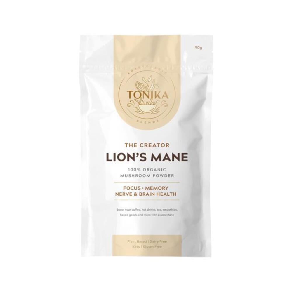 Tonika 100% Organic Mushroom Powder Lions Mane 90g