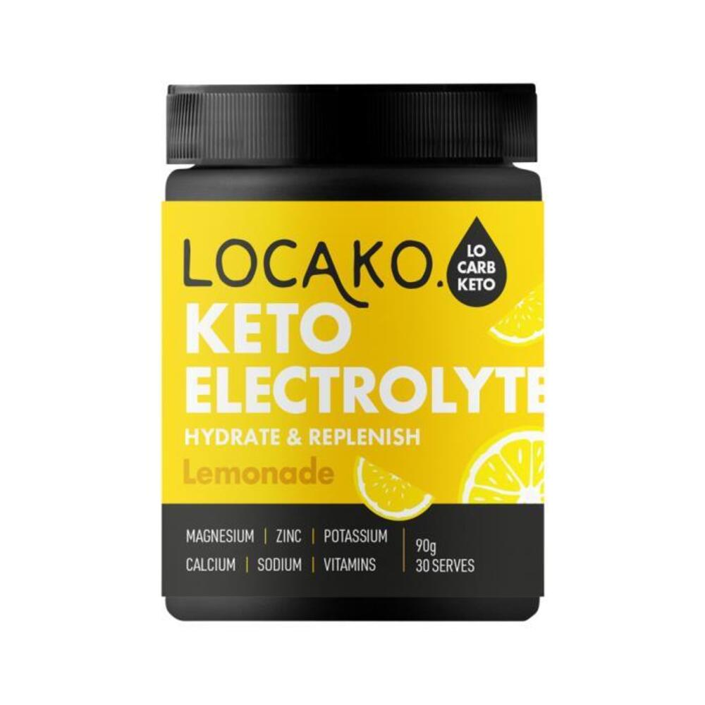 Locako Keto Electrolyte Hydrate &amp; Replenish Lemonade 90g