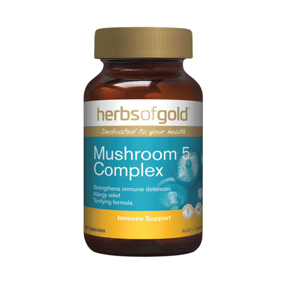 허브 오브 골드 머쉬룸컴플렉스 60c, Herbs of Gold Mushroom 5 Complex 60c