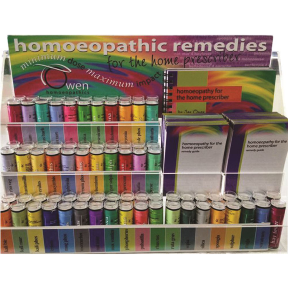오웬 호모에오패틱스 스탠드 라지 x리메디스 (2 이치 오브리메디스 + 북렛스), Owen Homoeopathics Stand Large x 80 Remedies (2 each of 40 remedies + booklets)