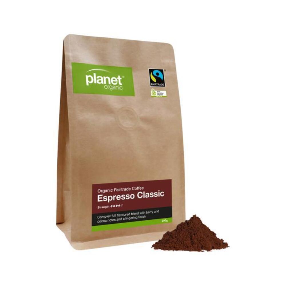 Planet Organic Organic Coffee Espresso Classic Espresso Ground 250g